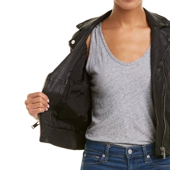 NWT Doma Leather Chel Bella Biker Jacket Moto Women's Extra Small XS - Picture 12 of 15